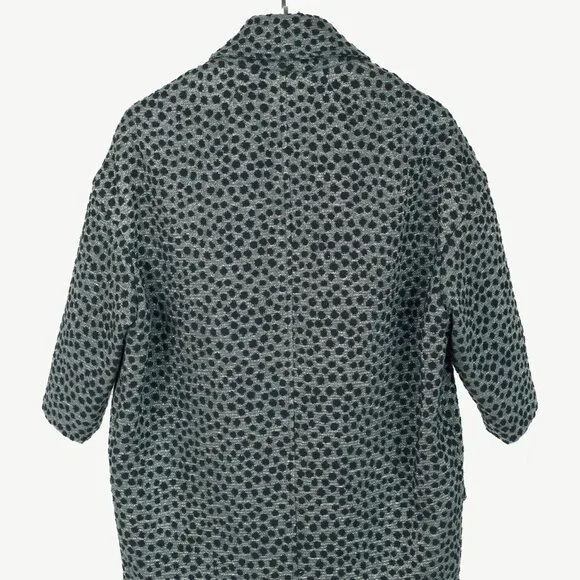 Isabel Marant Albury Teal Metallic Spotted-Jacquard Jacket